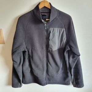 The North Face Jacket Full Zip Black Gray Sherpa Lined Men's Medium